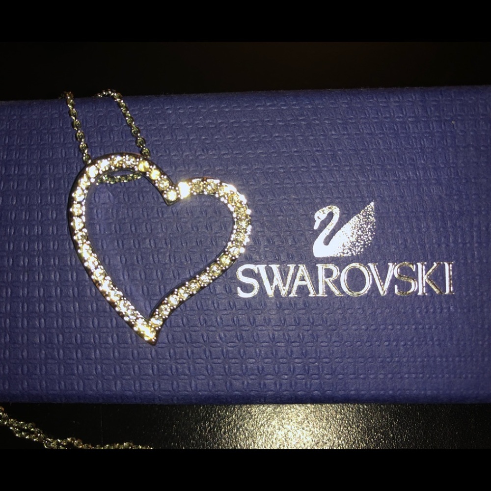 Authentic Swarovski Large Heart necklace.